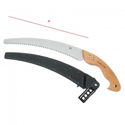 Hand saw with double convex tooth and Bellota case 2458713BIM