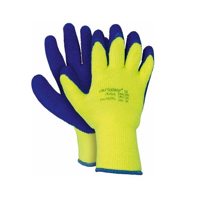Latex Aries Work Gloves Yellow Blue GALAXY