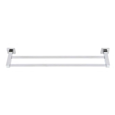 Double Wall Mounted Bathroom Rail with Stainless Steel Screws Silver 3148 Import Hellas