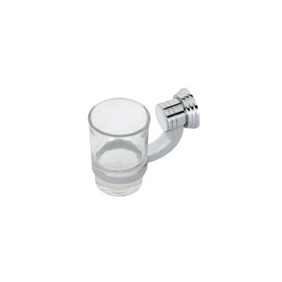 Cup Holder Wall Glass Silver 2184 Import Hellas