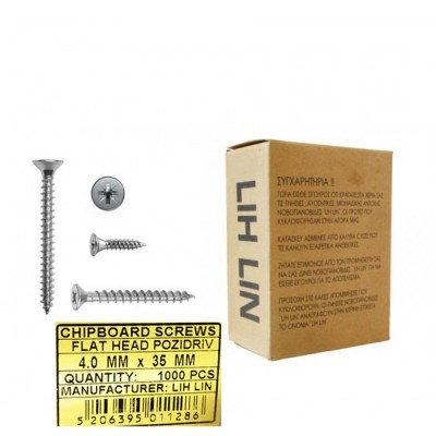 Chalk screws 4mm thick and 35mm length galvanized milling cutters LIH-LIN