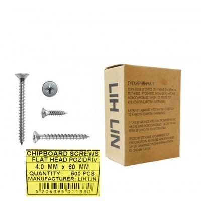 Chalk screws 4mm thick and 60mm length galvanized milling cutters LIH-LIN