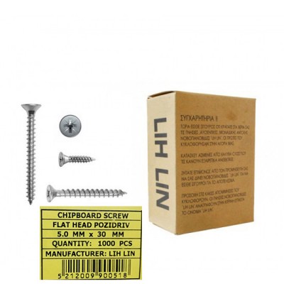 Chalk screws 5mm thick and 30mm length galvanized milling cutters LIH-LIN