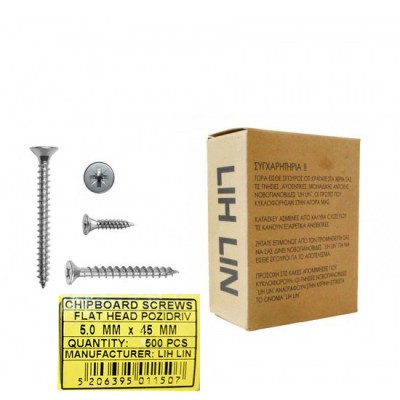 Chalk screws 5mm thick and 45mm length galvanized milling cutters LIH-LIN