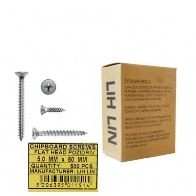 Chalk screws 5mm thick and 50mm length galvanized milling cutters LIH-LIN