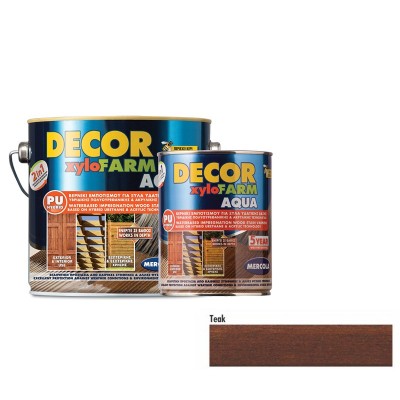 Protective impregnation varnish teak for water-based wood 2,5Lt DECOR XYLOFARM AQUA Mercola