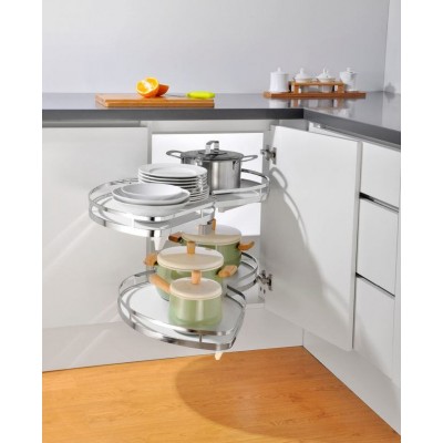 Kitchen mechanism for blind cupboard Opera Fly bean With Door Brake 45cm in chrome for Left Opening