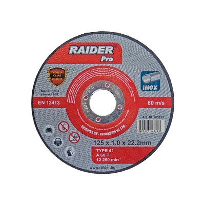 Inox Pro cutting disc 115x1.0x22.2mm 160120 RAIDER