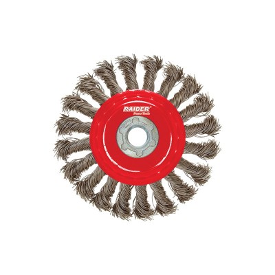Angle Wheel Wire Brush Braid 100mm 171122 RAIDER