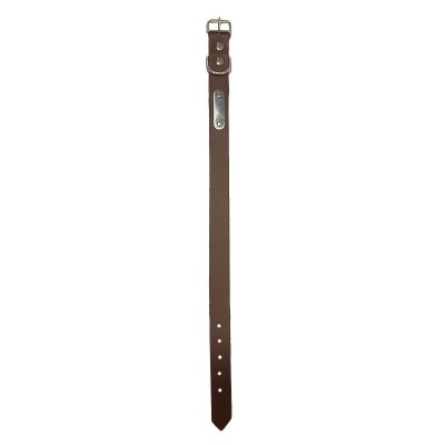 Brown leather collar 3x60cm for STAC dogs
