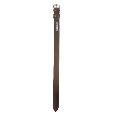 Brown leather collar 2.50x52cm for STAC dogs