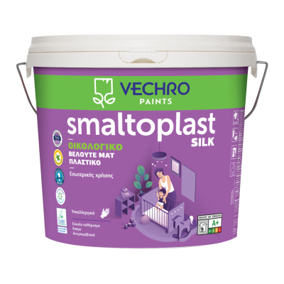 Velvet matte plastic ecological paint for interior use 3Lt SMALTOPLAST SILK