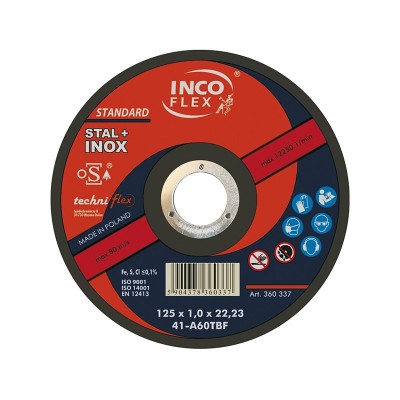 Δίσκος κοπής σιδήρου- INOX Ø 125x1mm 13125