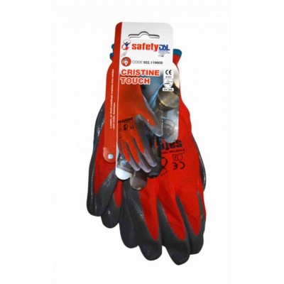 Nitrile gloves, No11, CRISTINE TOUCH, Red-Grey, DSL SAFETY